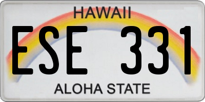 HI license plate ESE331