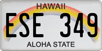 HI license plate ESE349