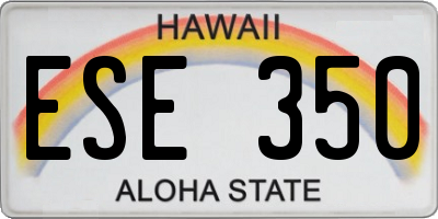 HI license plate ESE350