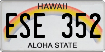 HI license plate ESE352