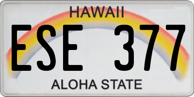 HI license plate ESE377