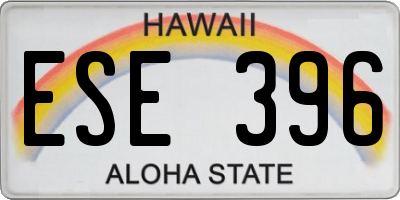 HI license plate ESE396