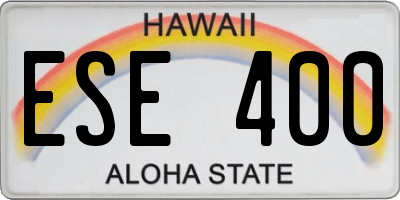 HI license plate ESE400