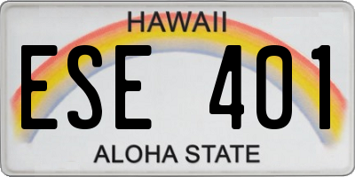 HI license plate ESE401