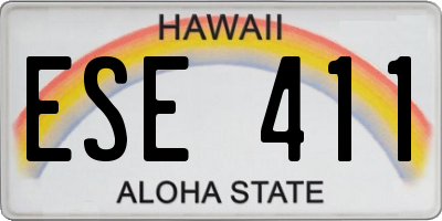 HI license plate ESE411