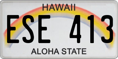 HI license plate ESE413