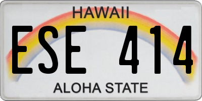 HI license plate ESE414