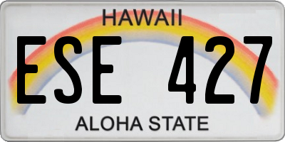 HI license plate ESE427