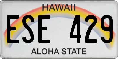HI license plate ESE429