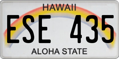 HI license plate ESE435