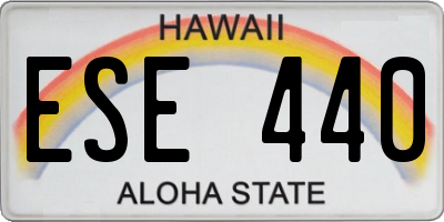 HI license plate ESE440
