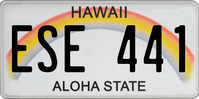 HI license plate ESE441