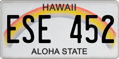HI license plate ESE452