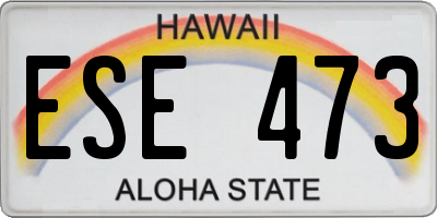 HI license plate ESE473