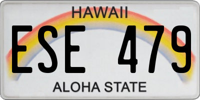 HI license plate ESE479