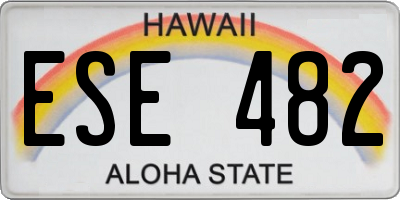 HI license plate ESE482