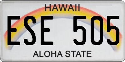 HI license plate ESE505