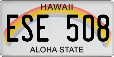 HI license plate ESE508