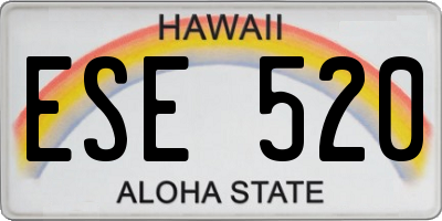 HI license plate ESE520