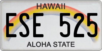 HI license plate ESE525