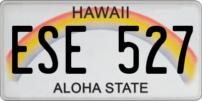 HI license plate ESE527