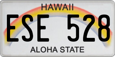 HI license plate ESE528