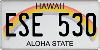HI license plate ESE530