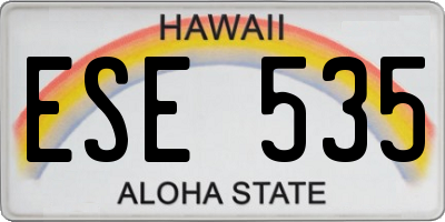 HI license plate ESE535