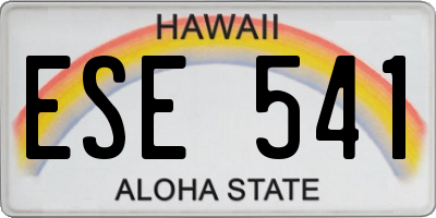 HI license plate ESE541