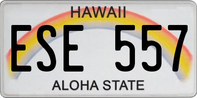 HI license plate ESE557