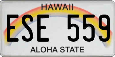 HI license plate ESE559