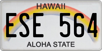 HI license plate ESE564