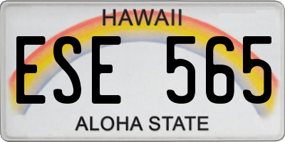 HI license plate ESE565