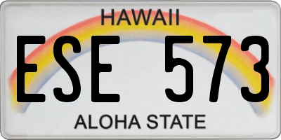 HI license plate ESE573