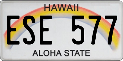 HI license plate ESE577