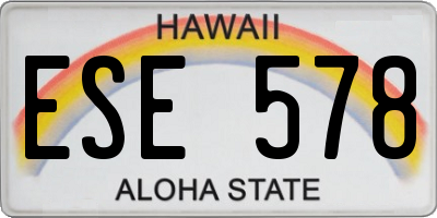 HI license plate ESE578