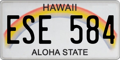 HI license plate ESE584