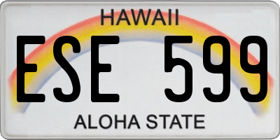 HI license plate ESE599
