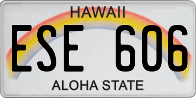 HI license plate ESE606