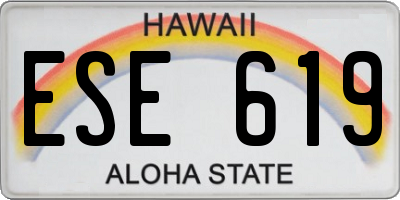 HI license plate ESE619