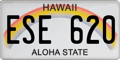 HI license plate ESE620
