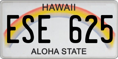 HI license plate ESE625