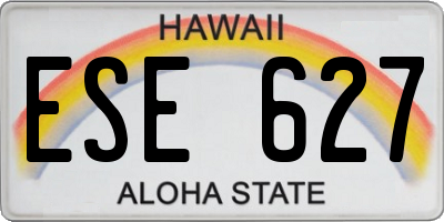 HI license plate ESE627
