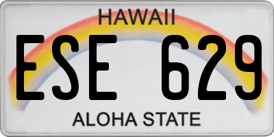 HI license plate ESE629