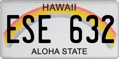 HI license plate ESE632