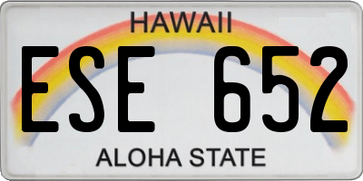 HI license plate ESE652