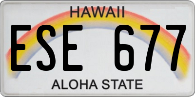 HI license plate ESE677