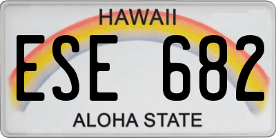 HI license plate ESE682