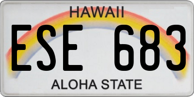 HI license plate ESE683