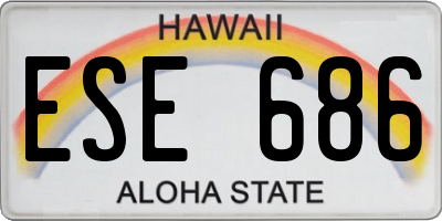 HI license plate ESE686